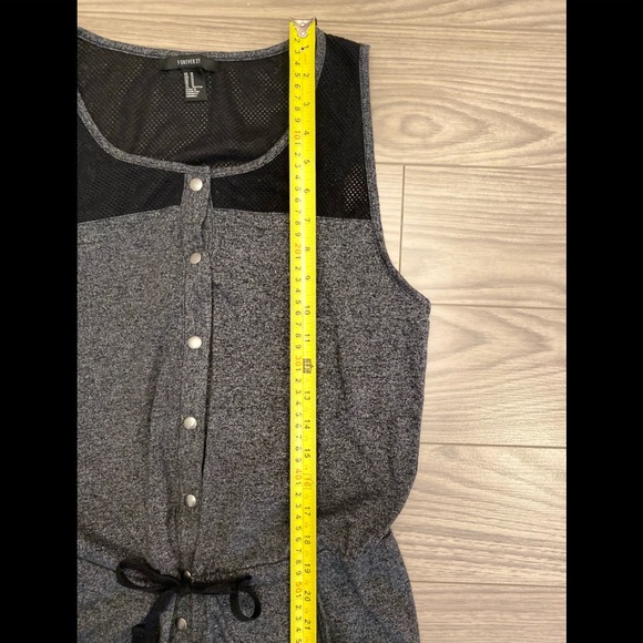 Charcoal mesh jumpsuit Sz M - Picture 4 of 8